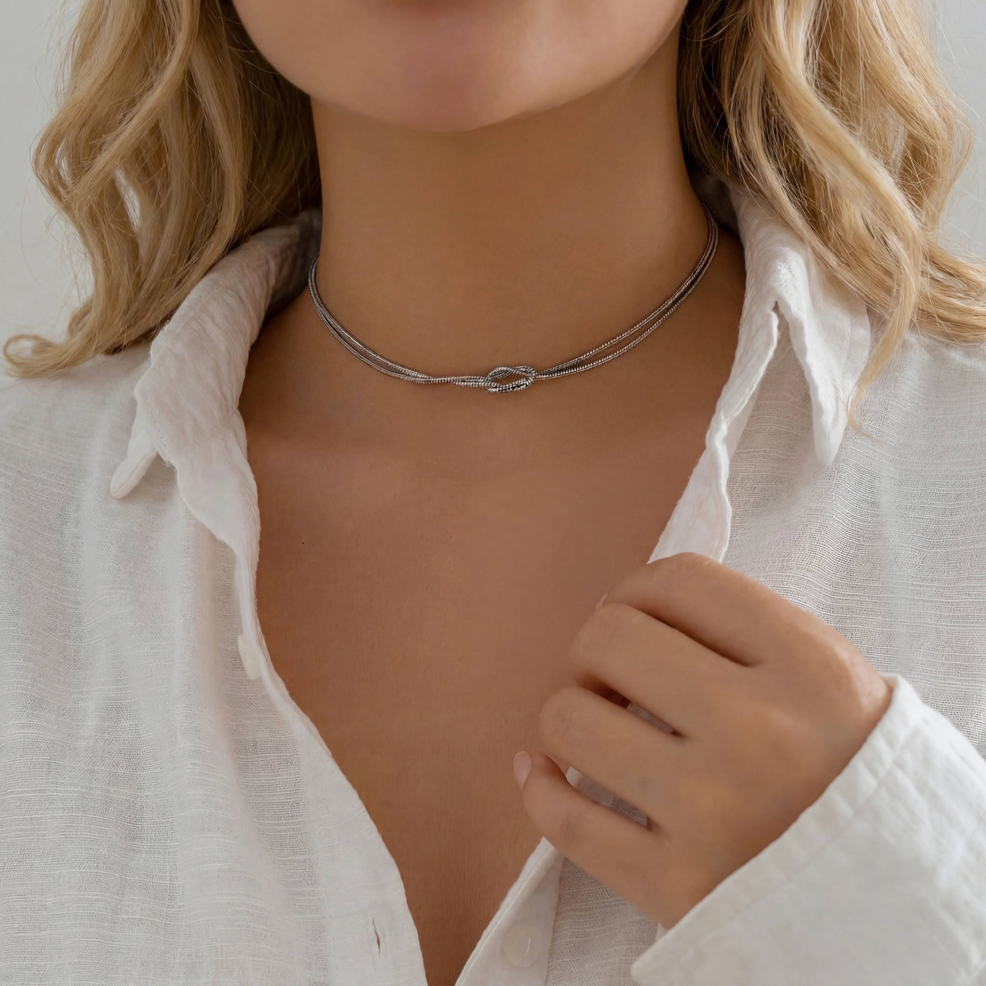 Infinity Knot Choker Necklace